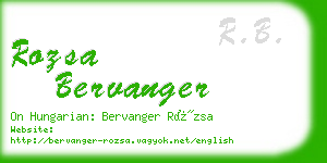 rozsa bervanger business card